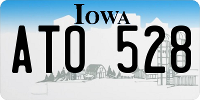 IA license plate ATO528