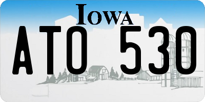 IA license plate ATO530