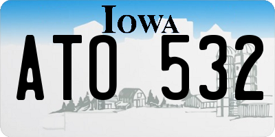 IA license plate ATO532