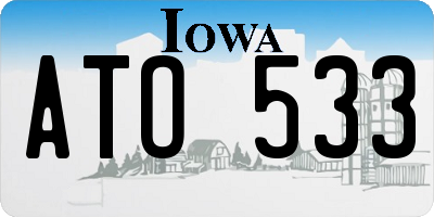 IA license plate ATO533
