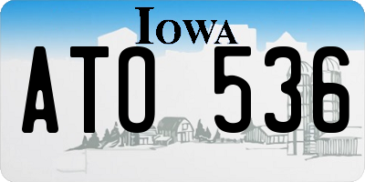 IA license plate ATO536