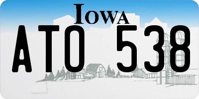 IA license plate ATO538
