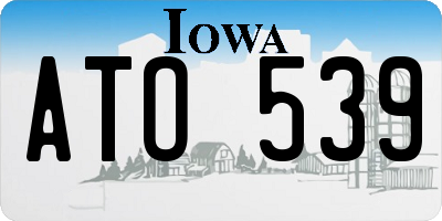 IA license plate ATO539