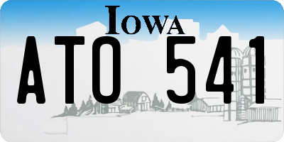 IA license plate ATO541
