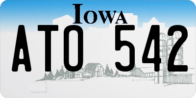 IA license plate ATO542