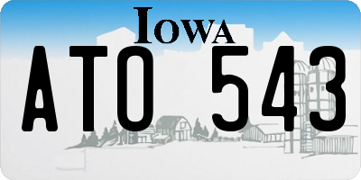IA license plate ATO543