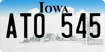 IA license plate ATO545