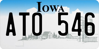 IA license plate ATO546