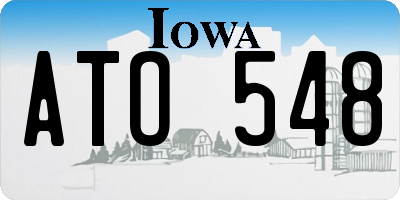 IA license plate ATO548