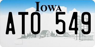 IA license plate ATO549