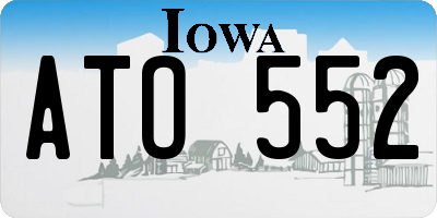 IA license plate ATO552