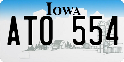 IA license plate ATO554