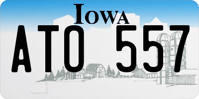 IA license plate ATO557