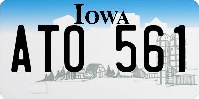 IA license plate ATO561