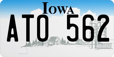 IA license plate ATO562