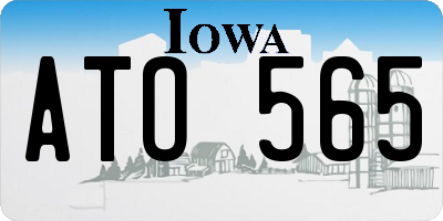 IA license plate ATO565
