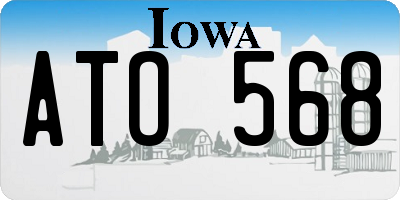 IA license plate ATO568