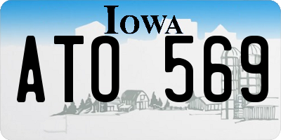 IA license plate ATO569
