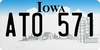 IA license plate ATO571