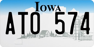 IA license plate ATO574