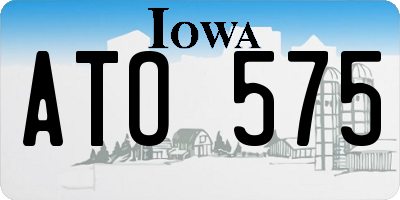IA license plate ATO575