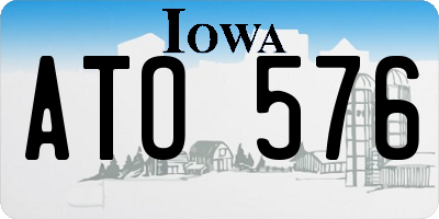 IA license plate ATO576