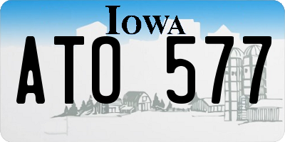 IA license plate ATO577