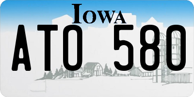 IA license plate ATO580