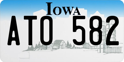 IA license plate ATO582