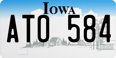 IA license plate ATO584
