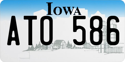 IA license plate ATO586