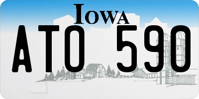 IA license plate ATO590