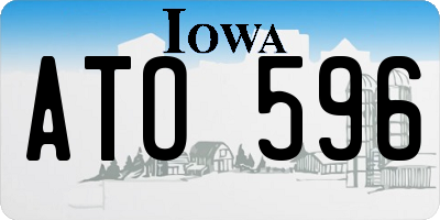 IA license plate ATO596