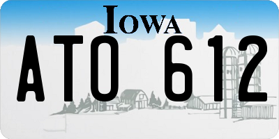 IA license plate ATO612