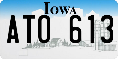 IA license plate ATO613