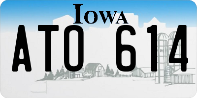 IA license plate ATO614