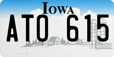 IA license plate ATO615