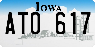 IA license plate ATO617