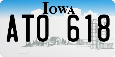 IA license plate ATO618