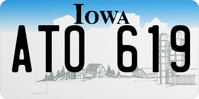 IA license plate ATO619