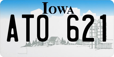 IA license plate ATO621