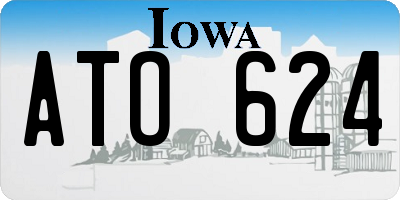 IA license plate ATO624