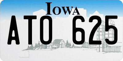 IA license plate ATO625