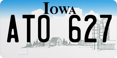 IA license plate ATO627