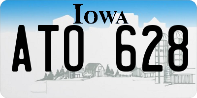 IA license plate ATO628