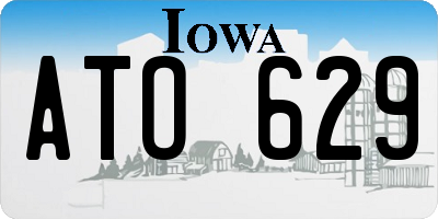 IA license plate ATO629