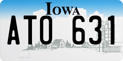 IA license plate ATO631