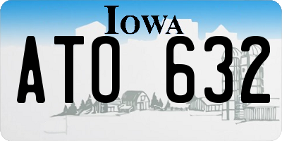 IA license plate ATO632