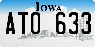 IA license plate ATO633