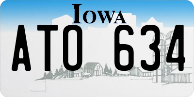 IA license plate ATO634
